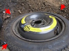 VW POLO LUPO 14" Notradplatz-Sparer mit MITCHELIN Reifen OEM 6N0601027 Unbenutzt