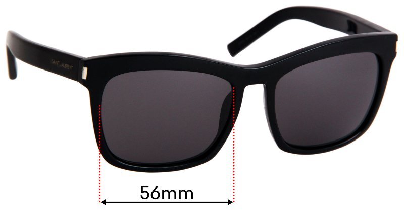 Lenti di ricambio per occhiali da sole SFx adatte a Saint Laurent Sl 19 56 mm di larghezza