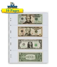 10 Lighthouse Grande 4 Pocket Clear Album Pages For Modern Notes Archival Sheets
