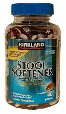 Kirkland Signature 100mg Stool Softner Softgels - 400 Count