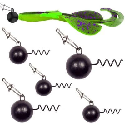 Jig Screw Rig 3-30g Karabiner Life ORANGE Raubfisch Bleie Jigköpfe Gewinde black