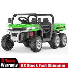 2 Seater Ride on Car 24V Electric Kids Dump Truck 4WD Off-road With Remote Green