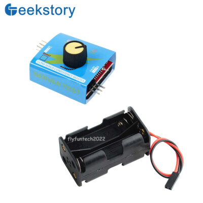 4 Cell AA Battery Holder Case + 3CH Digital Servo Tester ESC Speed Controller