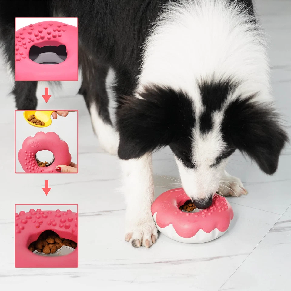 Indestructible Dog Toys Dog Chew Toy Treat Dispenser Interactive Dog Donut - Image 2 of 4