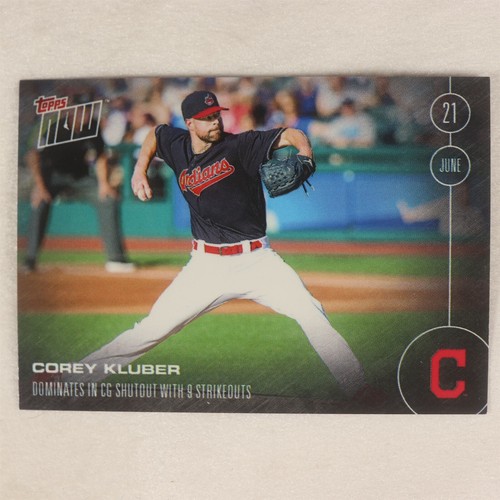 2016 Topps Now 171 Corey Kluber