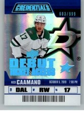 2019-20 Upper Deck Credentials #53 Nick Caamano/999 RC (ref 126912)