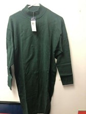 NWT Ladies Chaps Green Dress; sz Medium; long sleeve