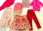 Barbie Doll Hong Kong Vtg Clothing Mod Pink Lot-7 1970s Baby Sitter Dickie Dress