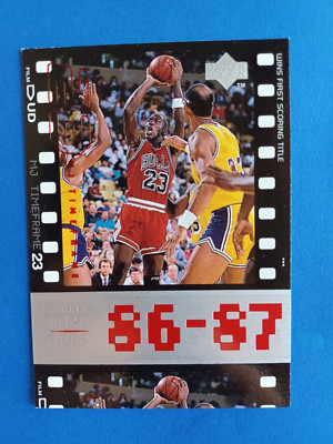 1998-99 UPPER DECK MICHAEL JORDAN MJ TIMEFRAME #10 WINS 1ST SCORING TITLE 1986