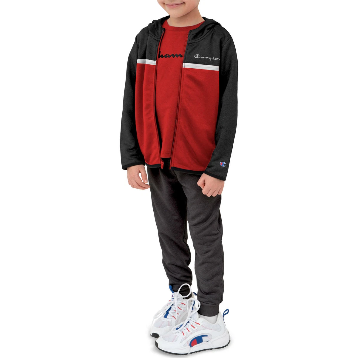 Boys champion top hoodie red
