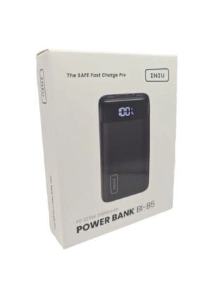 INIU Power Bank BI-B5 20000mAh 22.5W USB-C Schwarz mit Schnellladefunktion NEU