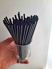 100x Black Slim 5.5" Straws Birthday Wedding Summer Pub Bar Party Cocktail Drink