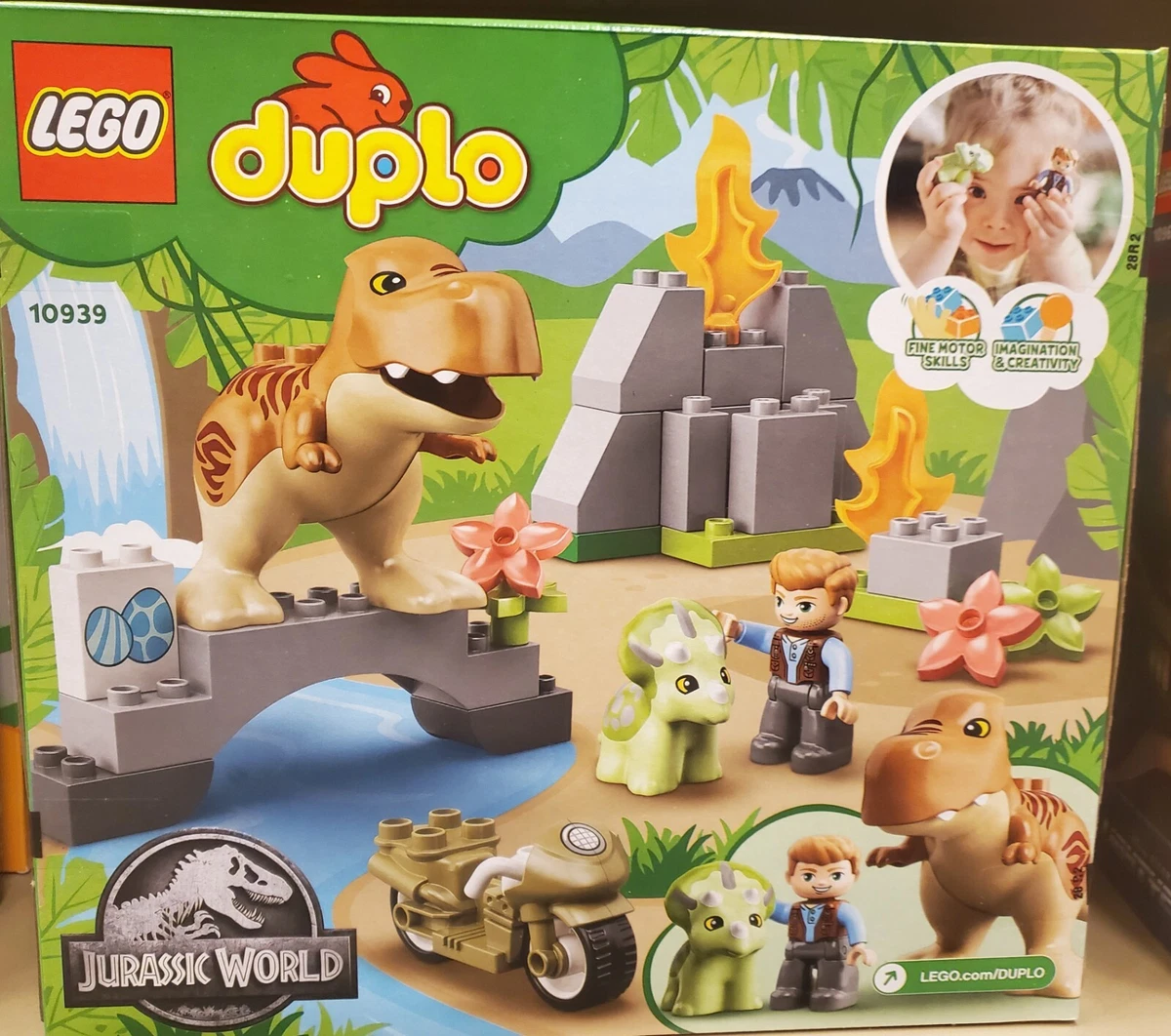 hemmeligt Adskillelse i dag New! LEGO DUPLO Jurassic World T. rex and Triceratops Dinosaur Breakout  (10939) 673419338196 | eBay