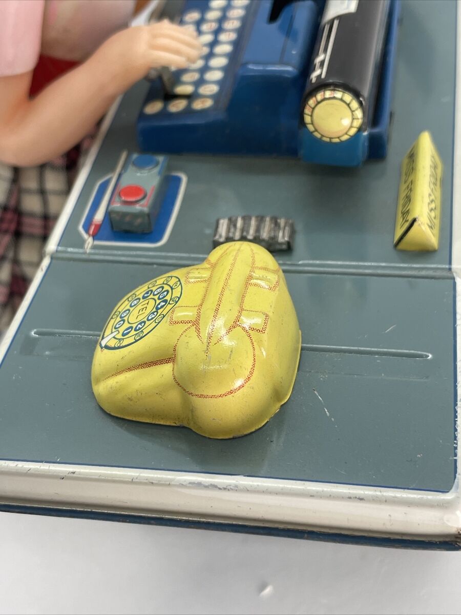 Vtg LINEMAR Tin Toy Miss Friday The Typist Battery operated Vtg LINEMAR Tin Toy Miss Friday The Typist Battery operated