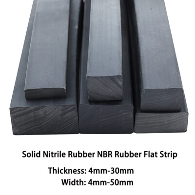 #ad Solid Black Nitrile NBR Rubber Strip Various Lengths Widths And Thicknesses $77.74