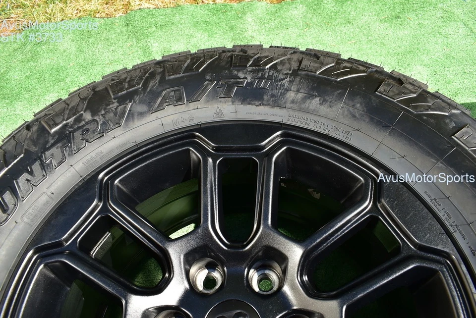 18" Ram 1500 REBEL OEM Night Edition Wheels Tires Jeep Wagoneer Toyo 305/60R18 - Image 3 of 4