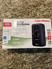 CyberPower EC650LCD 650VA 390W EC Series Battery Backup with Surge Protection
