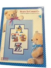 Leap Year Design Works Bears to Count On Teddy Bear Alphabet Baby Nursery VTG