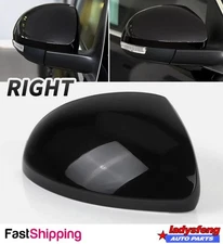 Door Wing Mirror Cover Cap Right Driver Side Black Fit For VW Tiguan 2010-2016
