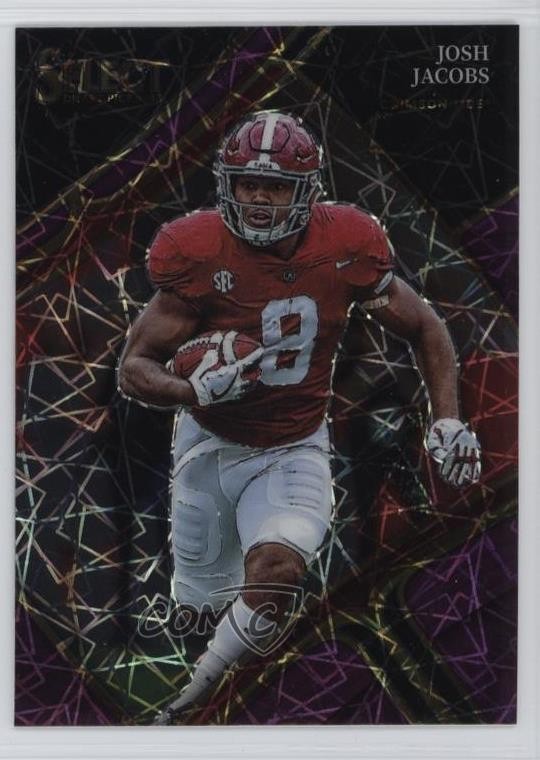 2023 Panini Select Draft Picks Field Level Purple Lazer Prizm Josh Jacobs 1s1h