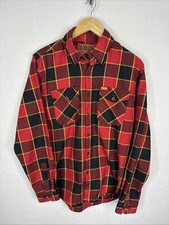 Dixxon Flannel Company Leatherneck Plaid Flannel Shirt Men  s Small Red Black
