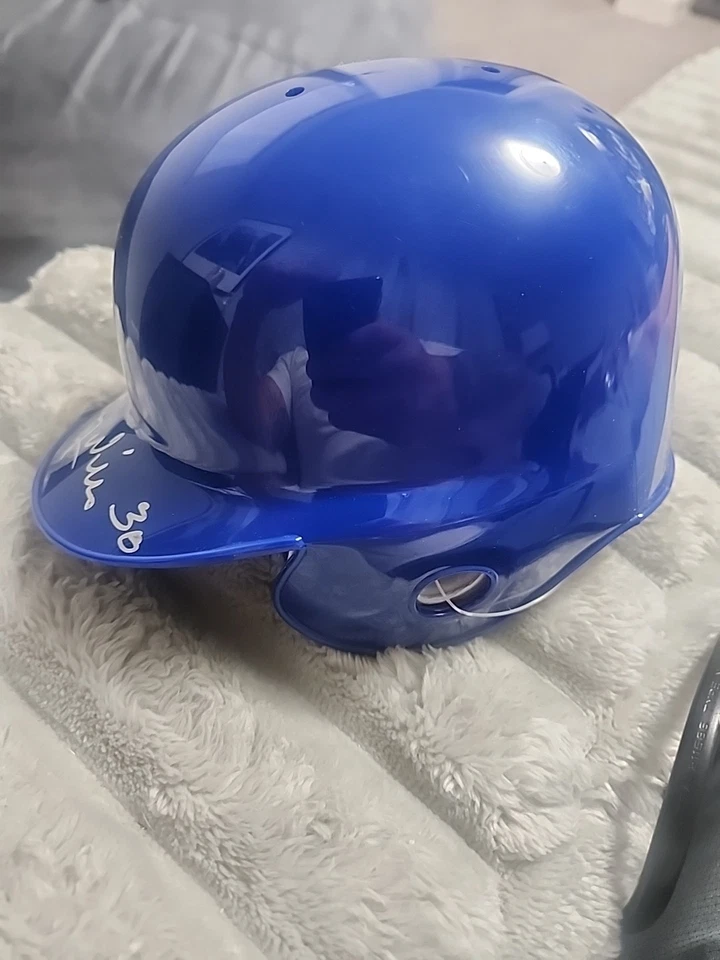 Maury Wills Autograph Mini Helmet Los Angeles Dodgers PSA/DNA - Image 2 of 4