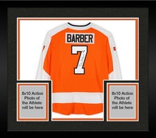 Framed Bill Barber Flyers Signed Orange Fanatics Breakaway Jersey w/HOF Insc