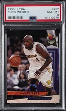 1993 ULTRA #252 CHRIS WEBBER ROOKIE RC PSA 8