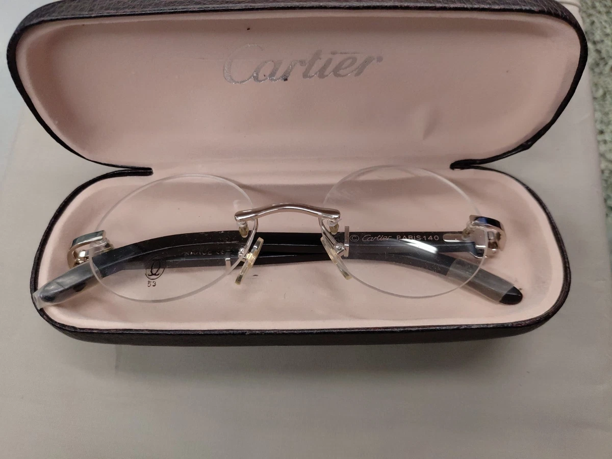 New Cartier CT0360S 001 gold/Silver grey blue sunglasses round classic (no case) Closeout New Authentic Cartier Sunglasses CT 0361/S-001 Gold  main image 2