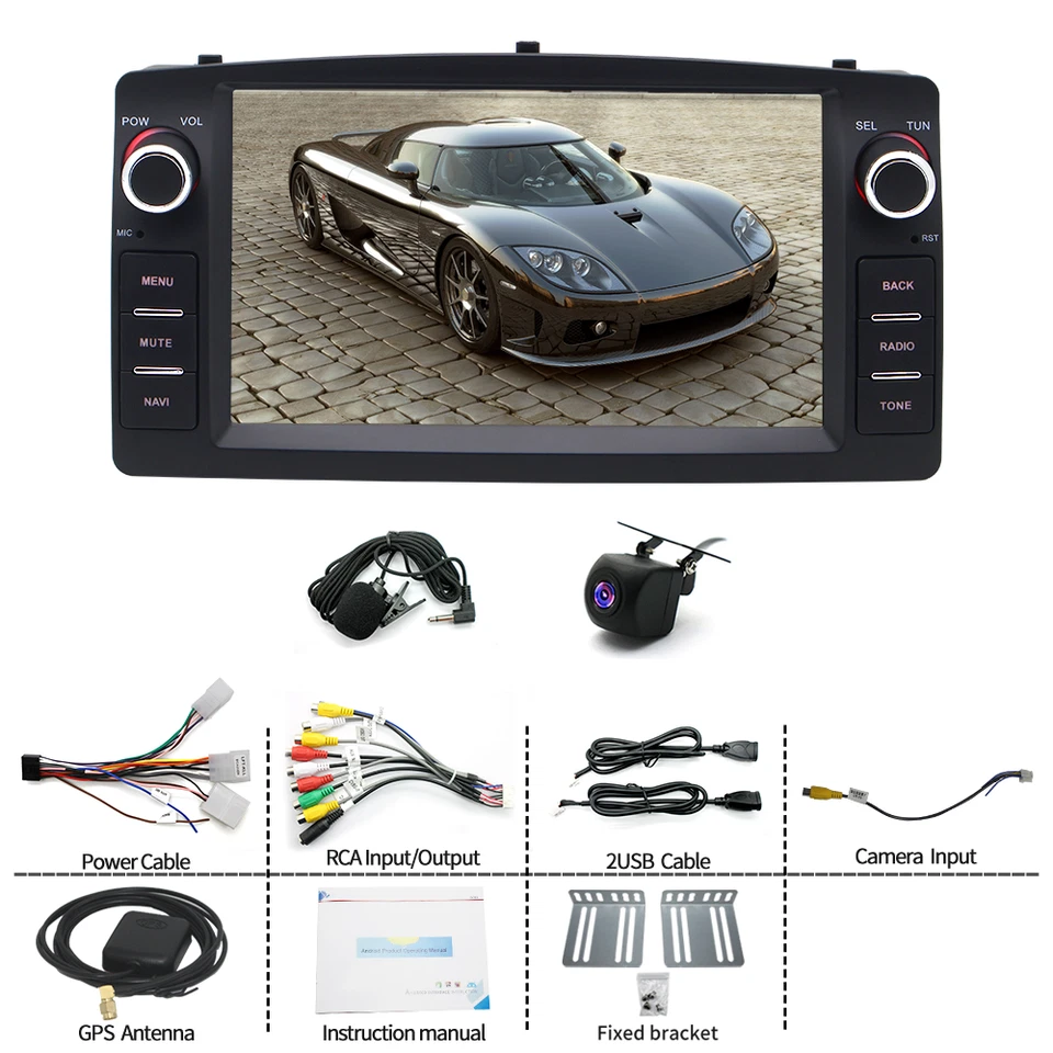 Für Toyota Corolla E10 E11 E12 1990-2007 Autoradio Carplay Android 14 GPS 4+64G - Bild 4 von 4