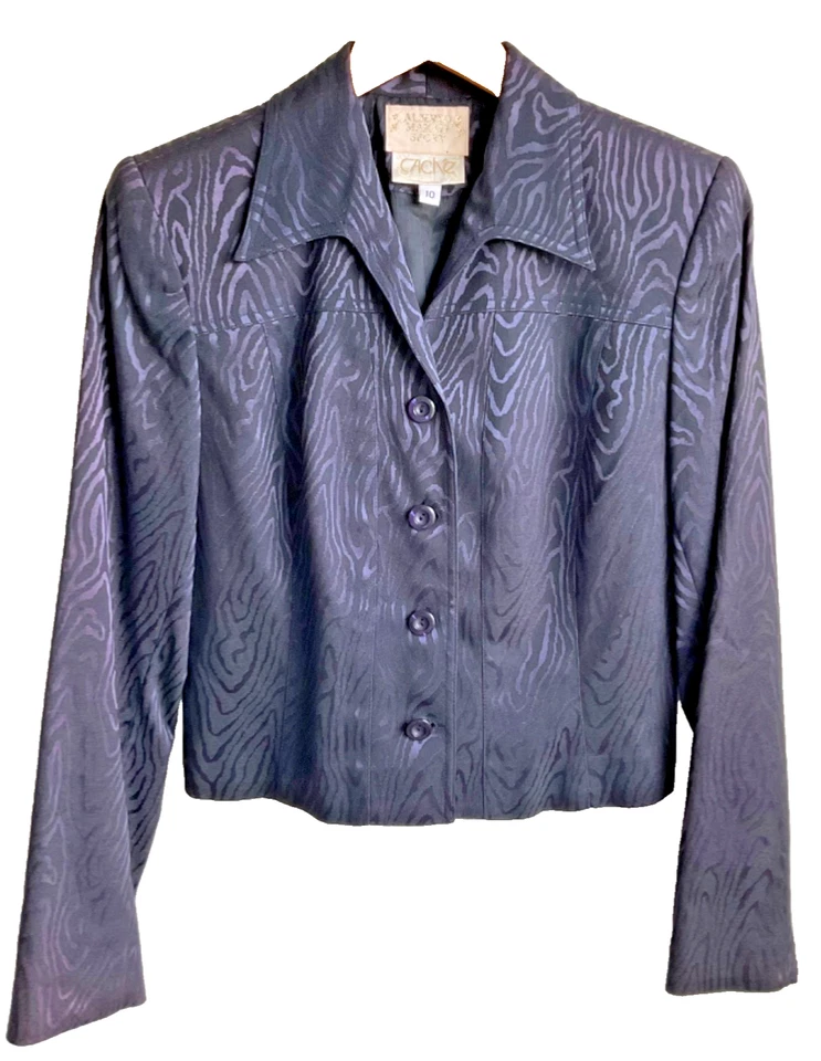 Blazer/jaqueta feminina vintage Cachè Alberto Makali designer esportivo tamanho 10 anos 90 Y2K - Imagem 2 de 4