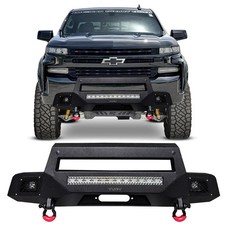 Vijay Steel Front Bumper For 2019-2022 Chevy Silverado 1500 Wwinch Platelights Vijay Steel Front Bumper For 2019-2022 Chevy Silverado 1500 Wwinch Platelights