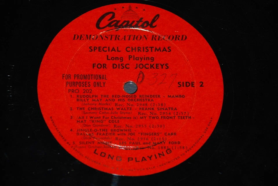"Special Christmas for Disc Jockeys" Promo 10" CAPITOL PRO 201/202 Frank Sinatra - Bild 2 von 2