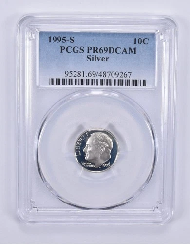 1995-S Roosevelt Dime Silver PR69 DCAM PCGS Blue Label *5753