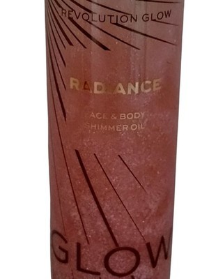 Makeup Revolution GLOW RADIANCE FACE & BODY SHIMMER OIL Glitter PINK 3.38 fl oz