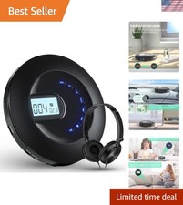 CD Player Portable with Headphone, Rechargeable, LCD Display, Backlight Por...