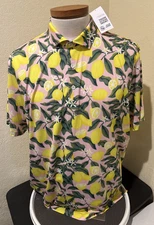 Puma X Arnold Palmer Polo Shirt Mens Sz XL Lemon Branch Pale Pink Logo New