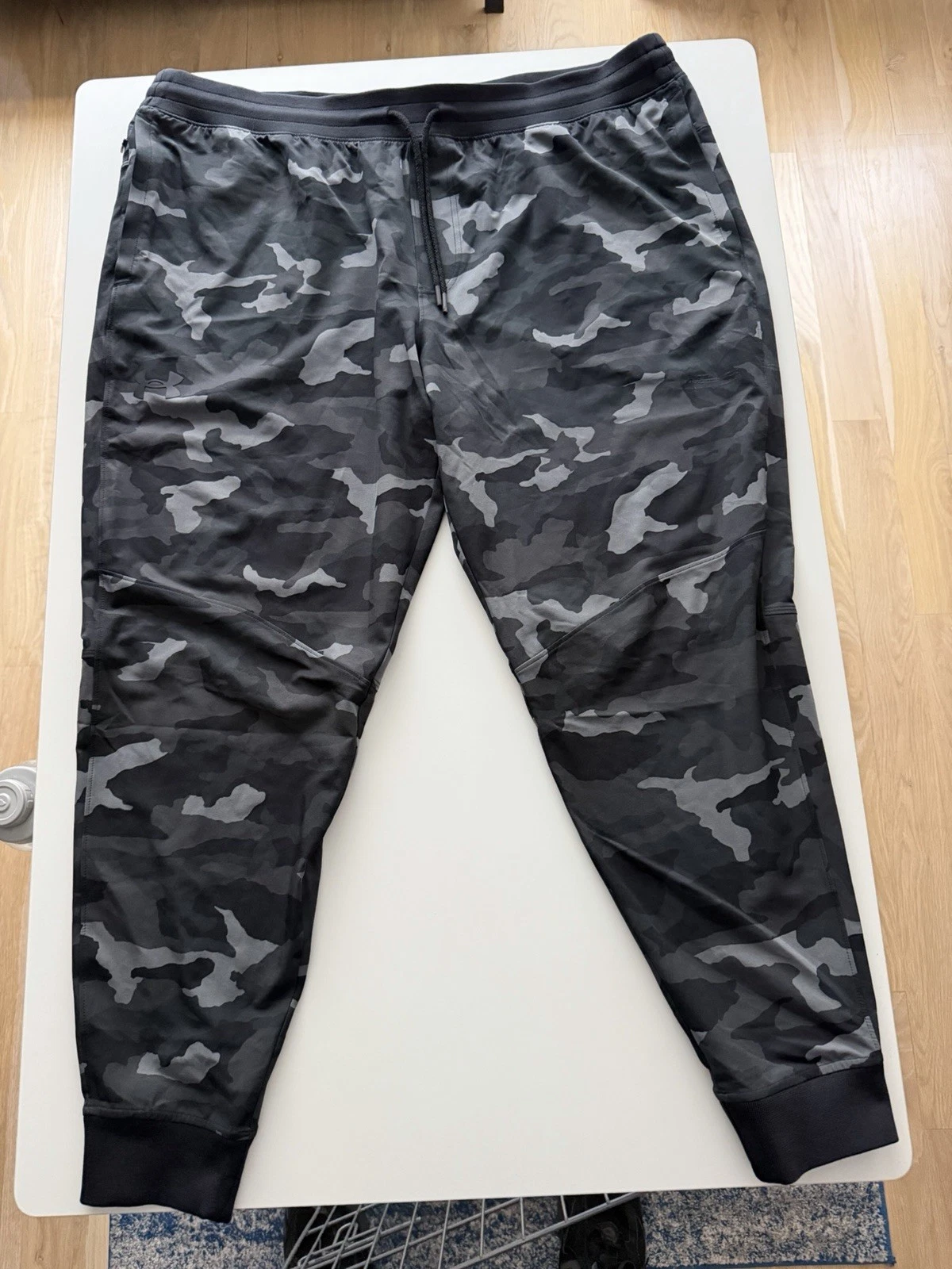 Under Armour Men's Sportstyle Elite Joggers Black/Grey Camo Size 3XL
