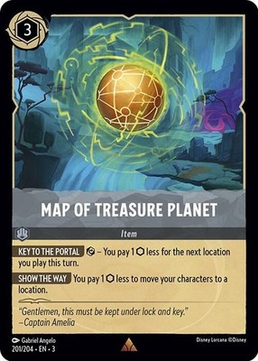 Map of Treasure Planet 201/204 Rare Into the Inklands