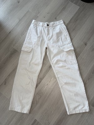 Bershka Cargo Pants Womens 29 Off White Wide Leg Utility Y2K