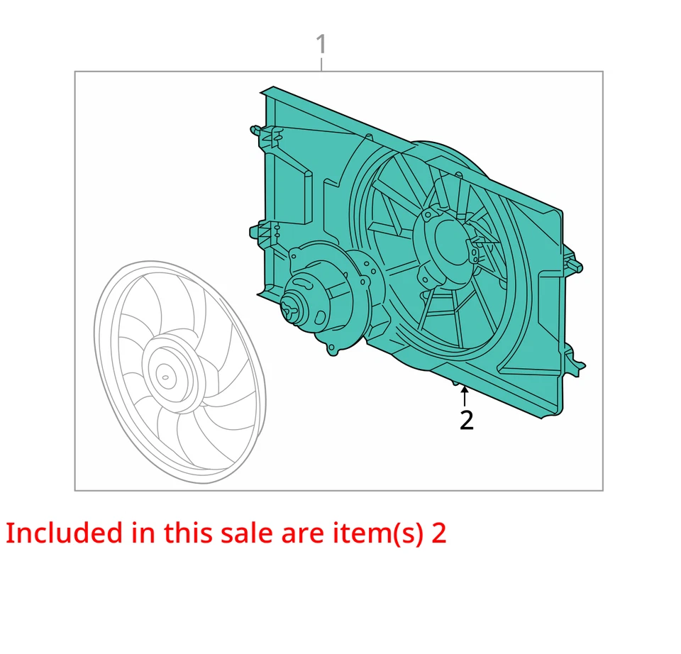 2005-2007 SATURN CHEVROLET ION КОБАЛЬТОВЫЙ САВАН PKG ENG КЛАССНЫЙ ВЕНТИЛЯТОР 15849632 - НОВЫЙ - Изображение 2 из 3