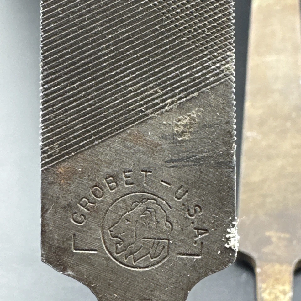 Vintage Heller Nucut USA File Flat BD Wooden Double Sided With 2 Files📦 - Image 4 of 4