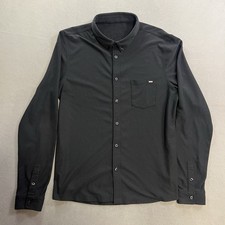 Vuori Ace Shirt Large Dark Gray Performance Lightweight Pique Long Sleeve V185