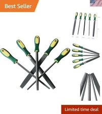 5-Piece High Carbon Steel Metal File Set - Ergonomic Design for Precision Woo...