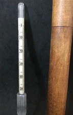 Vintage Hydrometer Baume Scale For Syrup Temp Original Wood Case Made in Germany