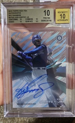 Ken Griffey Jr 2015 Topps High  Tek Sky Rainbow #14/15  BGS 10/10 AUTO