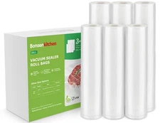 6 Roll Pack Vacuum Sealer Vac Bags 11"X16 & 8"x16'  for Food Saver Seal a Meal