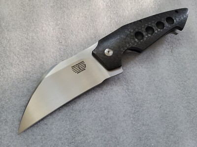 Tashi Bharucha Custom Knives Dr. Doom, Carbon Fiber & Titanium Build, Hand Satin