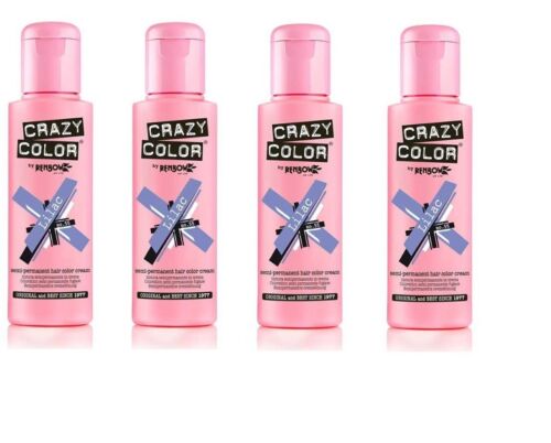Crazy Color Lilac Semi-Permanent Hair Dye - 100ml Pack of 4 - Picture 1 of 2