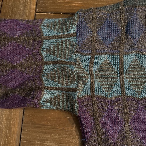 St Croix Wool Blend Sweater Men Multicolor Geometric Retro USA Vintage Medium - Picture 3 of 17